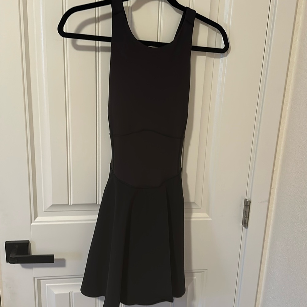 Lululemon Black Athletic Tennis dress with built-in shorts Size 6